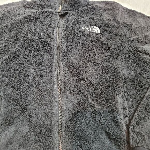 The North Face Womens Jacket Size M Embroidered Full Zip Up Black Fleece - Picture 5 of 12
